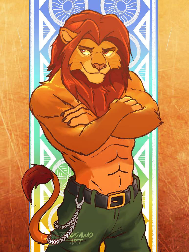 Simba Anthropomorphized Simba Anthro Fanart! by tokugawo on DeviantArt