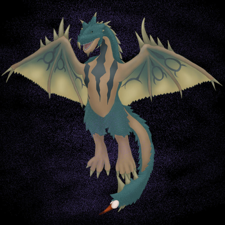Monster Hunter Azure Rathalos by BraveLilWarrior on DeviantArt