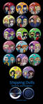 Shipping Dolls Buttons by AkiAmeko