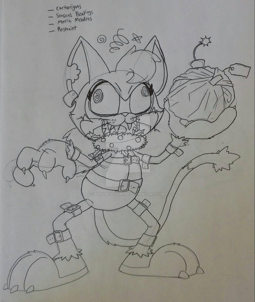Skitzy Skeleton - XXX-Mas - Skitzy the Cat by PlayboyVampire on DeviantArt