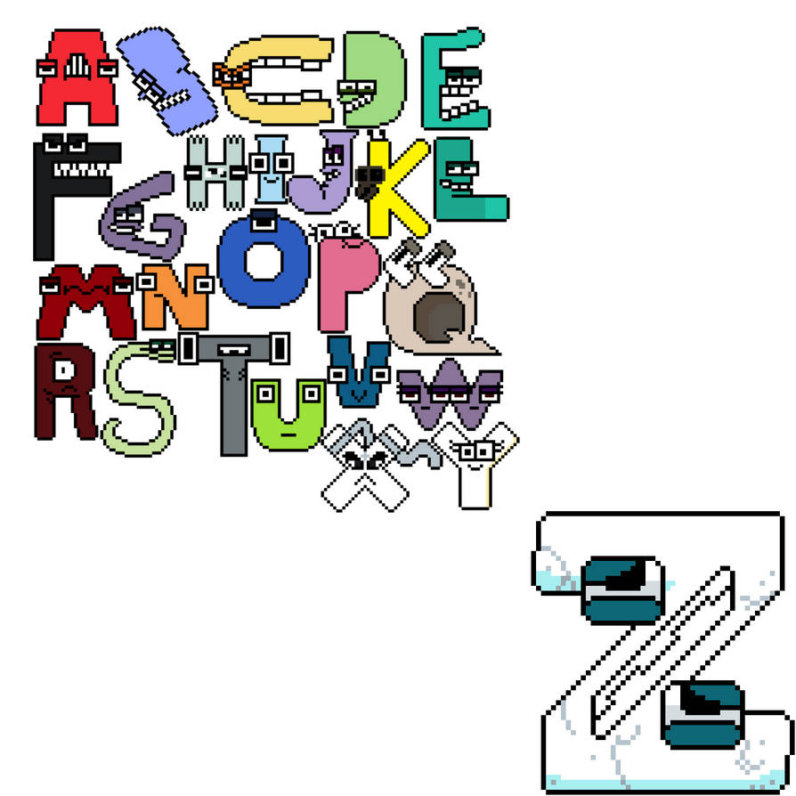 Alphabet lore a pixel art