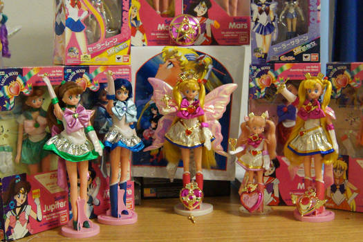 Sailor Moon times 2 ChibiMoon Mercury Jupiter