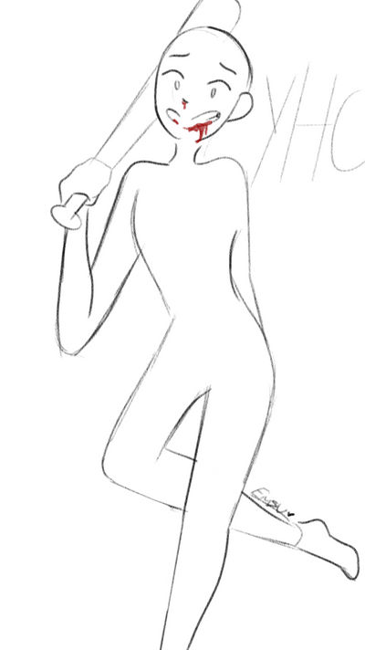pix Drawing Pose Ych ych pose yandere psycho by animeemzu on