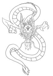 Eastern Dragon Lineart