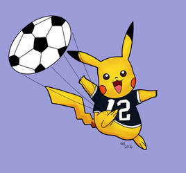 Pikachu playing Soccer