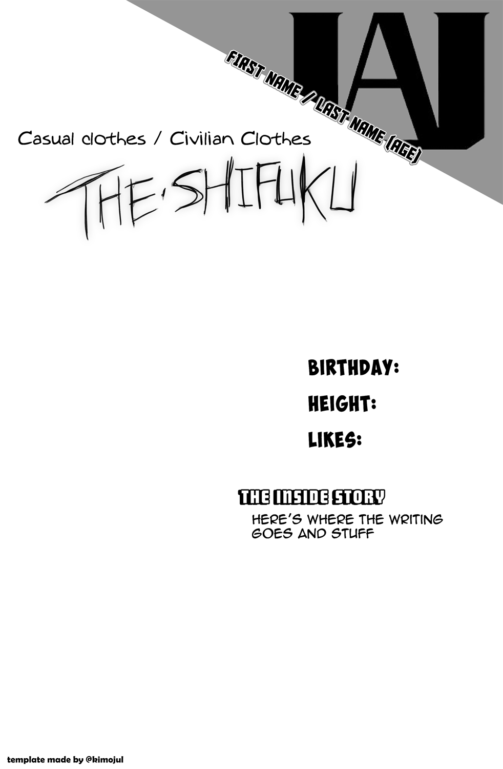 Bnha Oc Template Deviantart - Cordelaranja Wallpaper