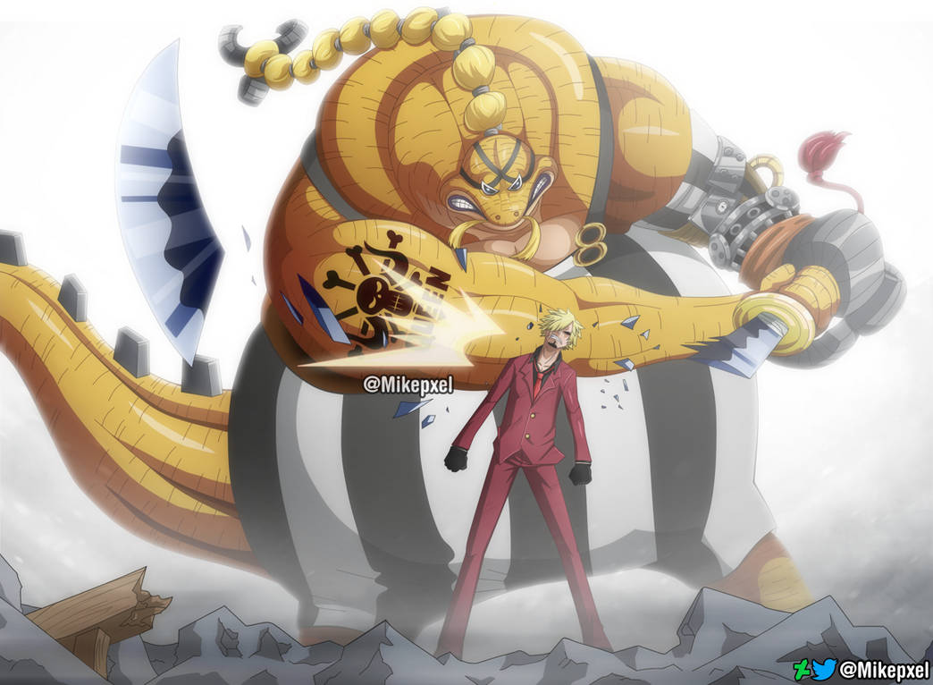 Sanji vs Queen OP 1028 by Mikepxel on DeviantArt