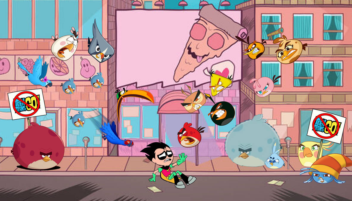Angry Birds attacks TTG Robin by PVZLOUDHOUSE on DeviantArt