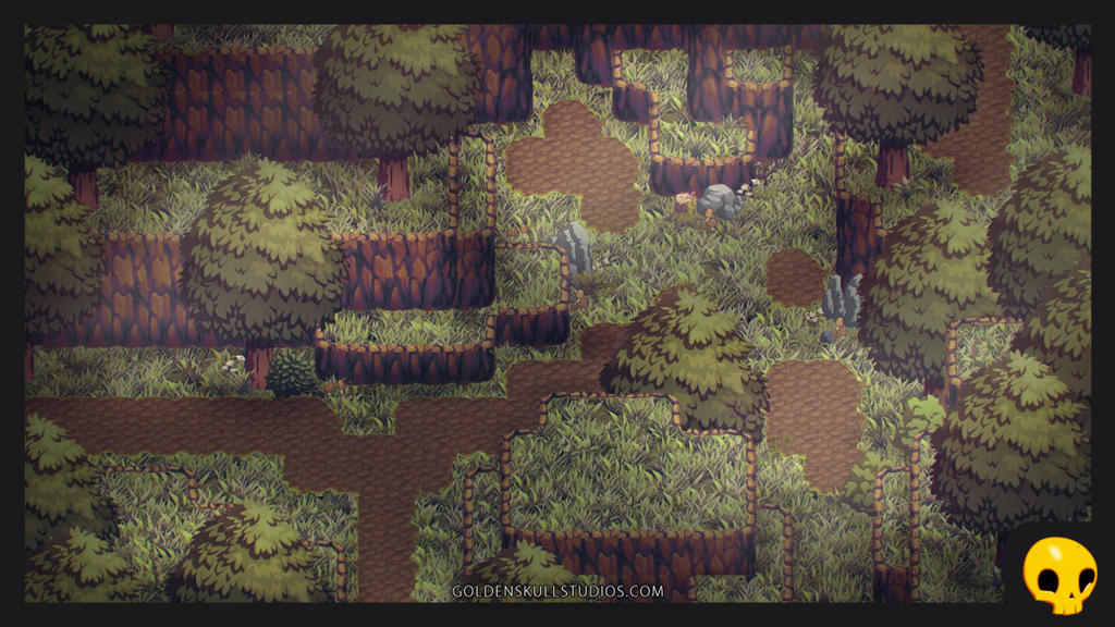 RPG Maker Tiles with Isometric Foliage by GoldenSkullStudios on DeviantArt