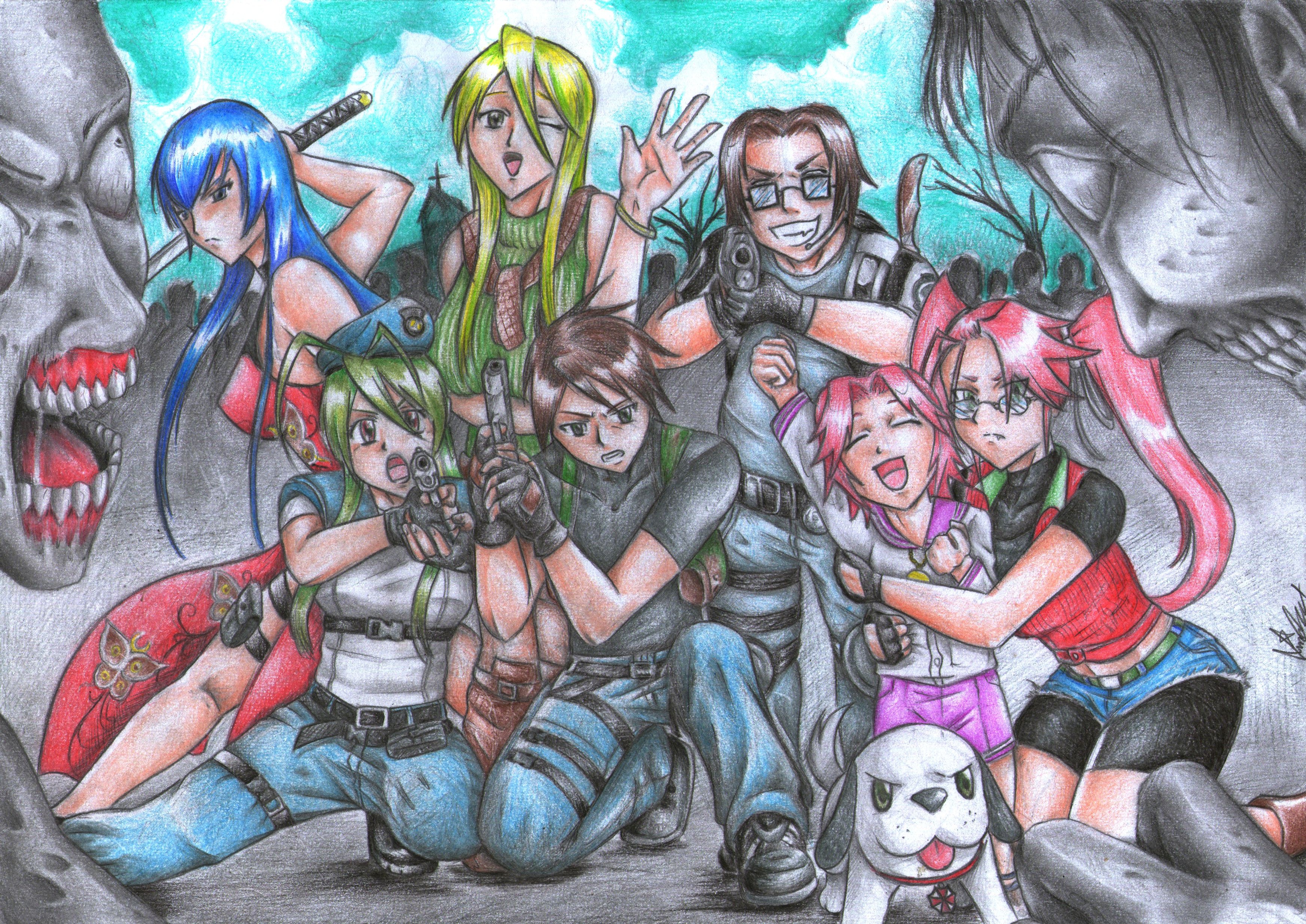 Resident Evil crossover Highschool Of The Dead by Deidrax on DeviantArt