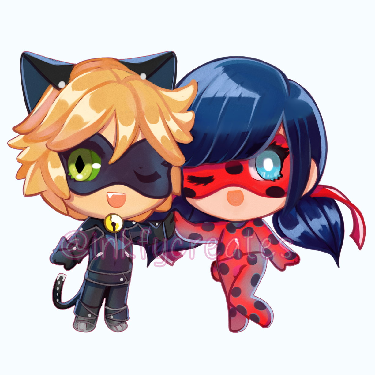 How to Draw Ladybug Chibi, Ladybug and Cat Noir