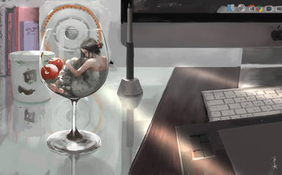 My Desk by wlop
