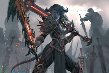 Warrior - World of Warcraft by wlop