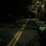 ninja on a dark road