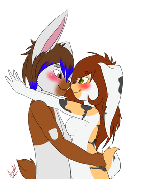 AT :: Two bunnies in love ::