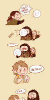 Thorin and Bilbo in the bag end...