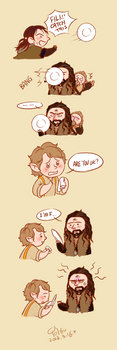 Thorin and Bilbo in the bag end...