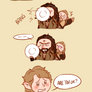 Thorin and Bilbo in the bag end...