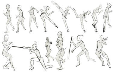 Bunch of Kicks 02 + Assorted Action Poses