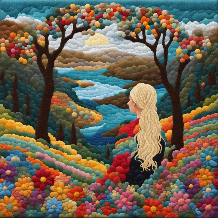 Patchwork Scenes Felt Art Patchwork, Wide Angle Landscape Scene Of by Eilalija on DeviantArt