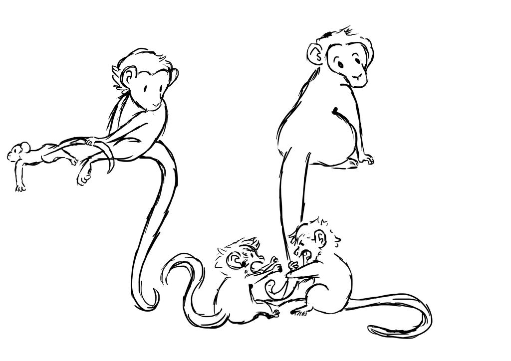 monkeys rough sketch by Pepperistia on DeviantArt