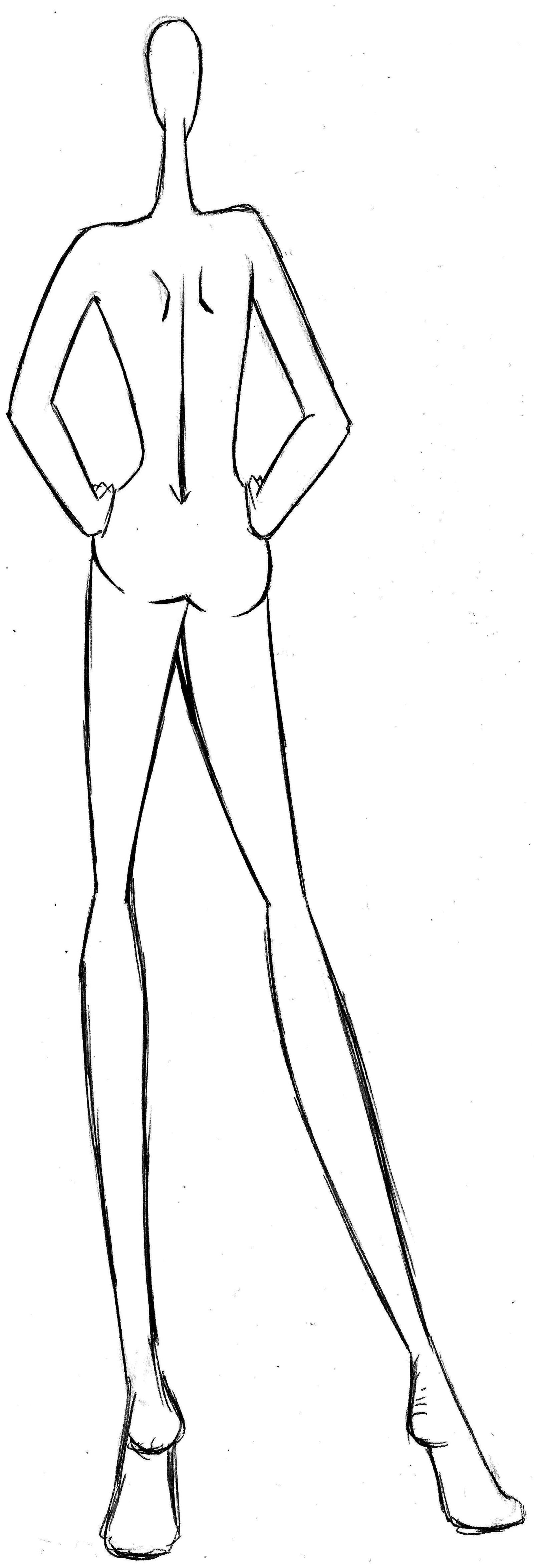 Fashion Croquis Front And Back View 2 fashion croquis back view 2 by roxandria d5cfmdh
