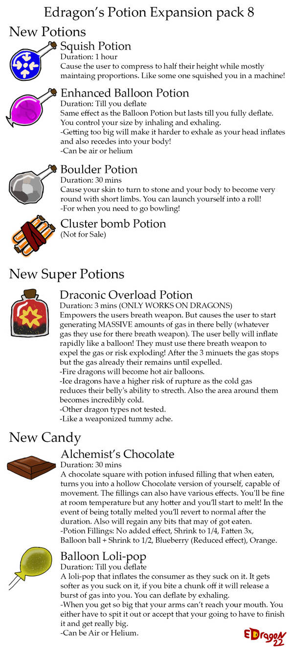 Potion Inflation Edragon's Potion list Expansion 8 by Edragon45 on DeviantArt