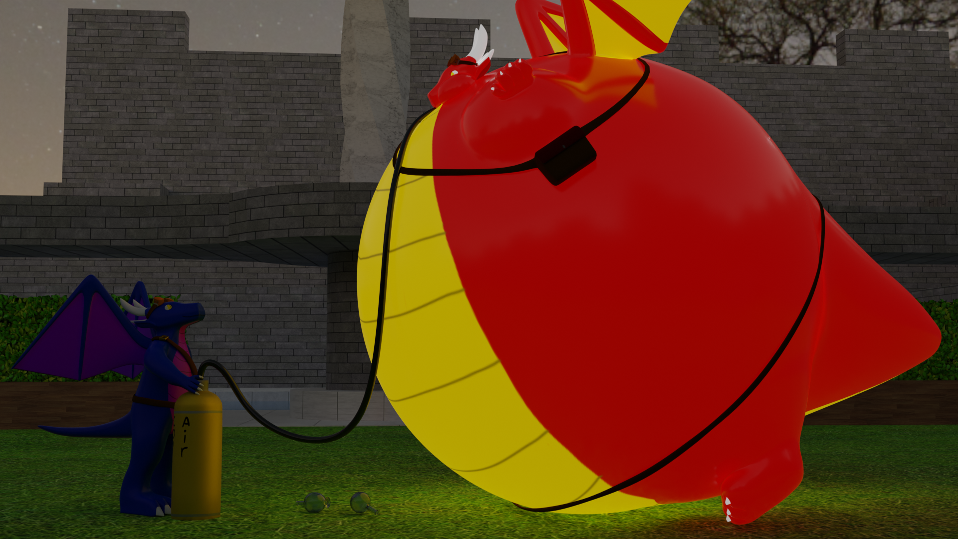 Draool Inflation Inflating a glowing dragon balloon by Edragon45 on DeviantArt