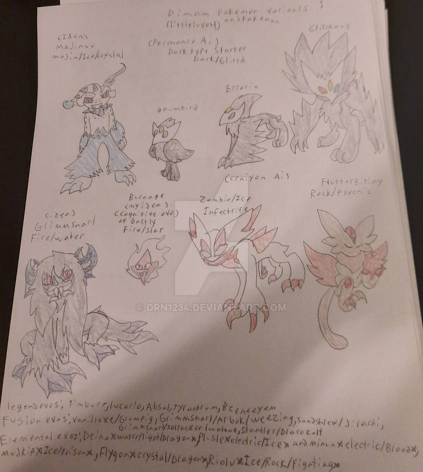 Dimam variants and fakemon by drn1234 on DeviantArt