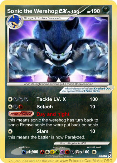 sonic pokemon card Sonic characters in Pokmon cards : r/SonicTheHedgehog