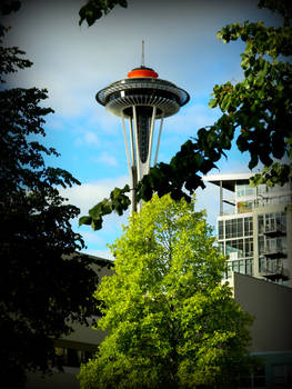 Space Needle in Galaxy Gold