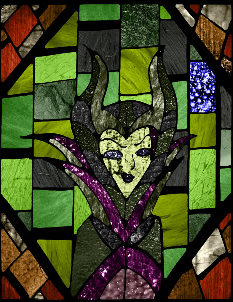 Stained Glass Maleficent ...:collab:... by Tsubasa-Yume0793 on DeviantArt