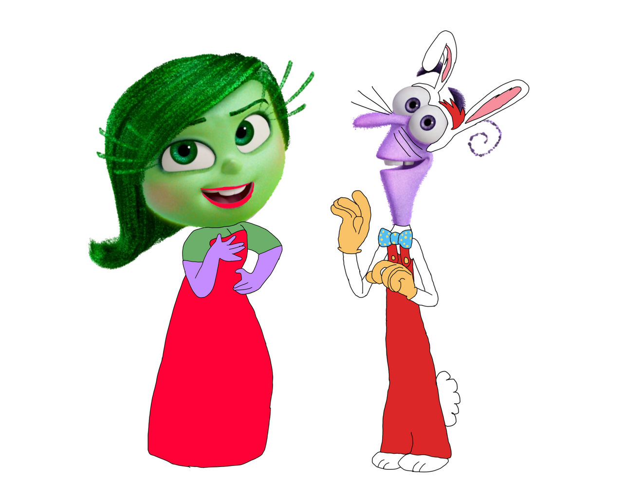 Fear and Disgust dress as Roger and Jessica rabbit by Jalendavis on ...