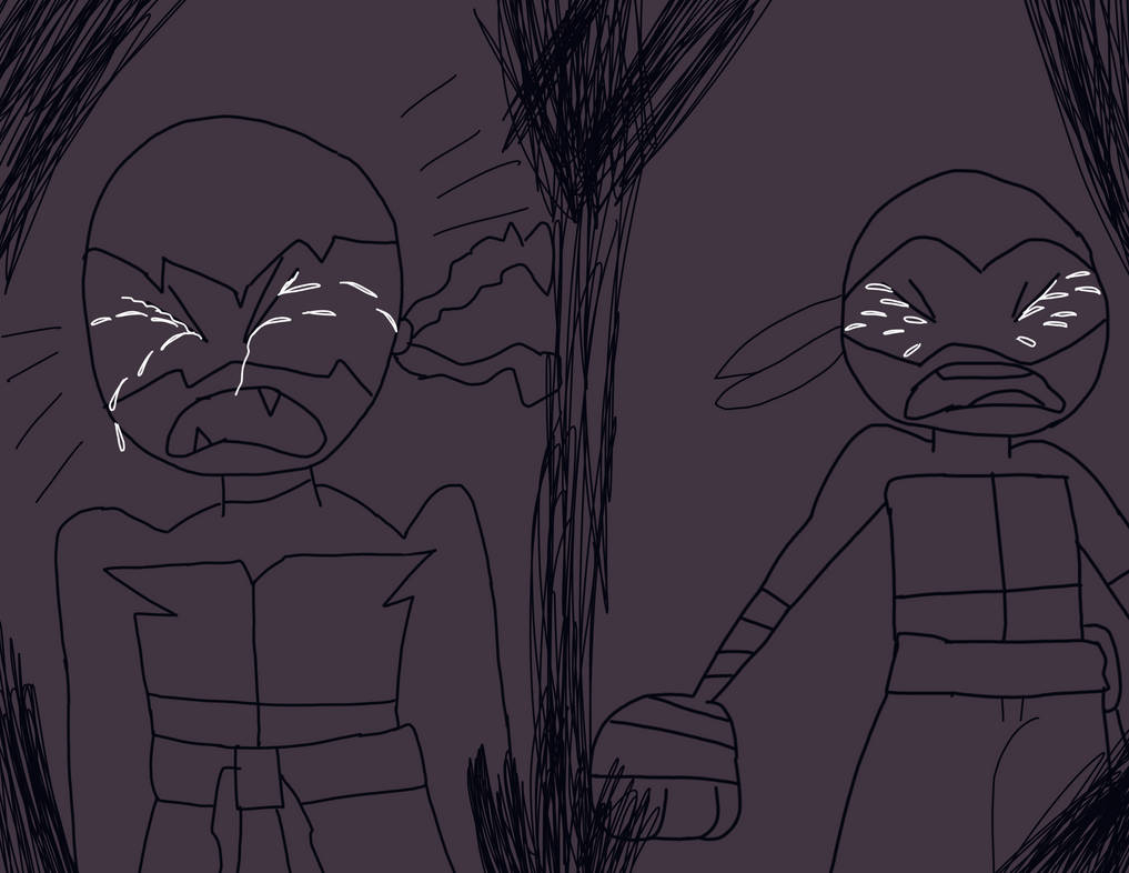 Leo and Raph arguing and while crying by Jalendavis on DeviantArt