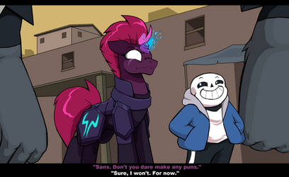 Tempest Shadow and Sans