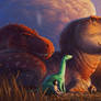 Dinosaur Sunset - The Good Dinosaur Fan Art