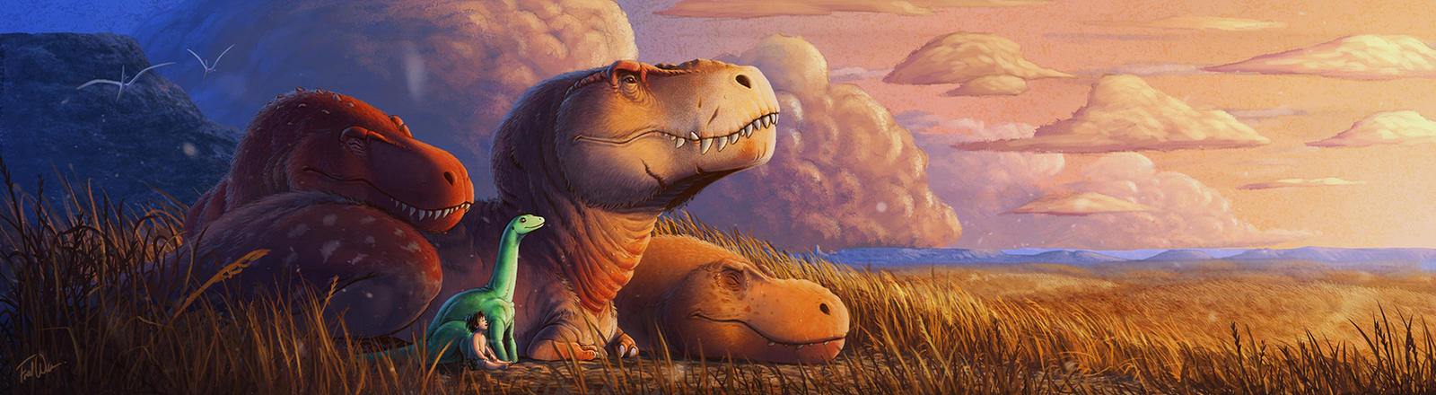 Dinosaur Sunset - The Good Dinosaur Fan Art