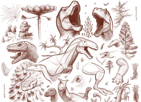 Mesozoic Sketch Dump - April 2016