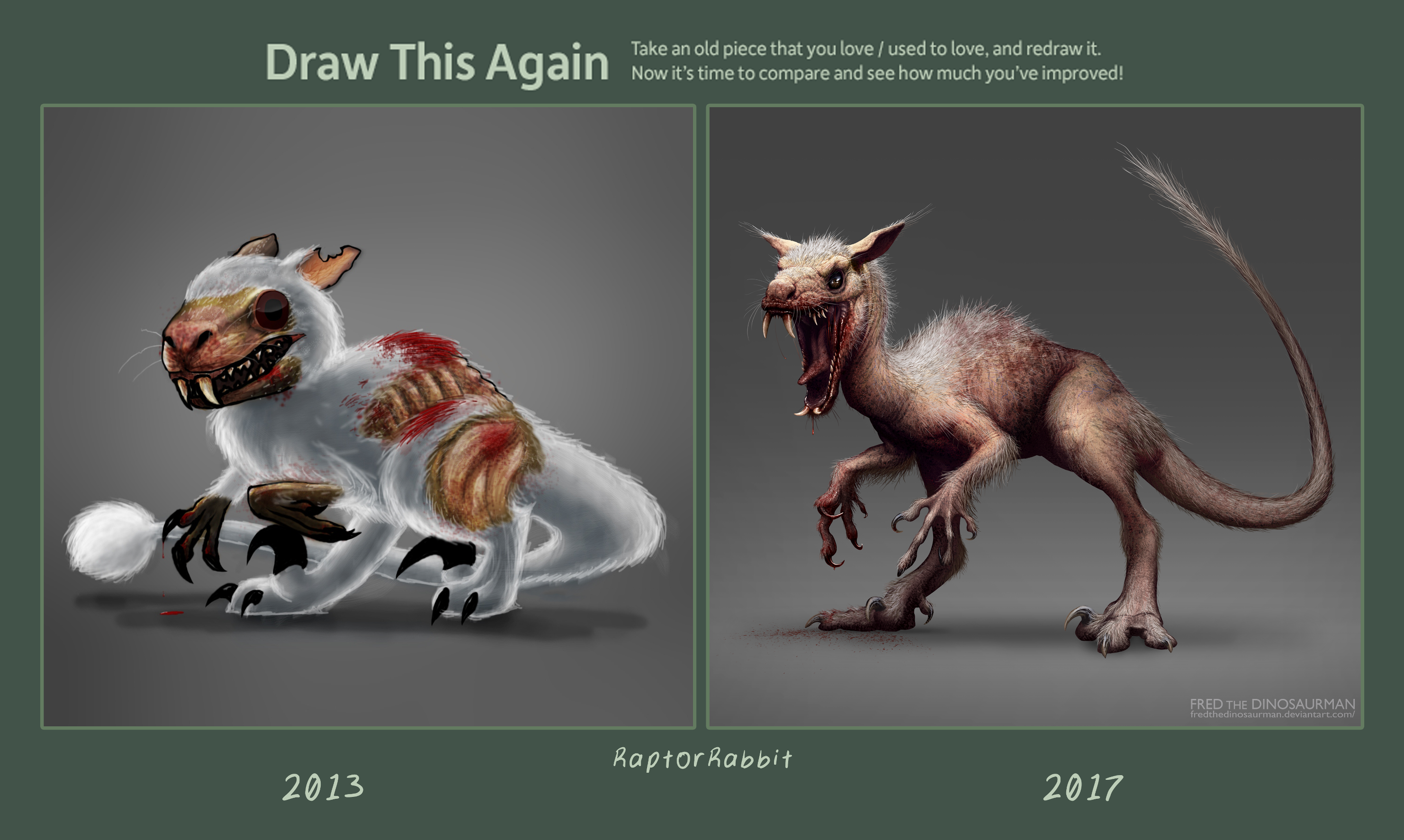Draw This Again: RaptorRabbit by FredtheDinosaurman on DeviantArt