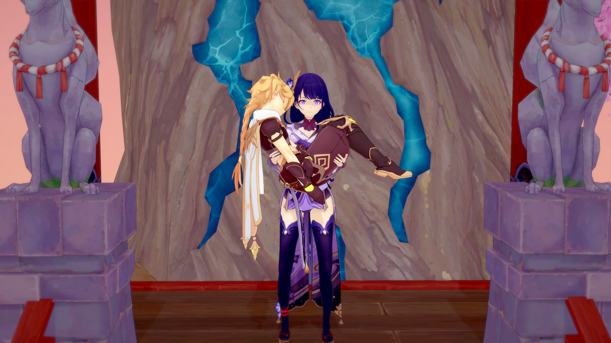 Raiden Cradle Carrying Aether by Volcuno on DeviantArt