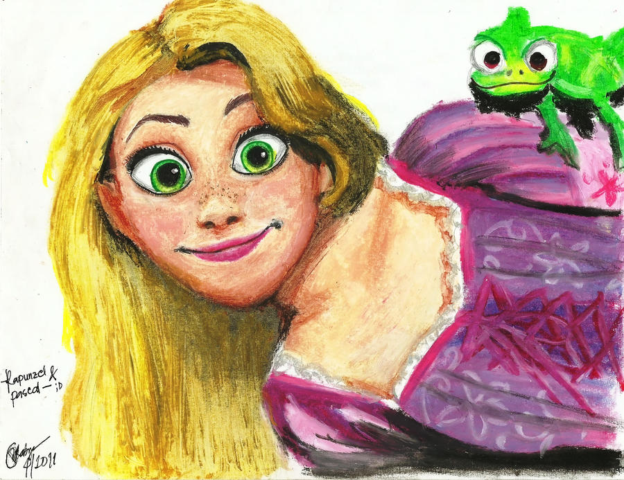 Rapunzel_Pascal by alemracrab on DeviantArt