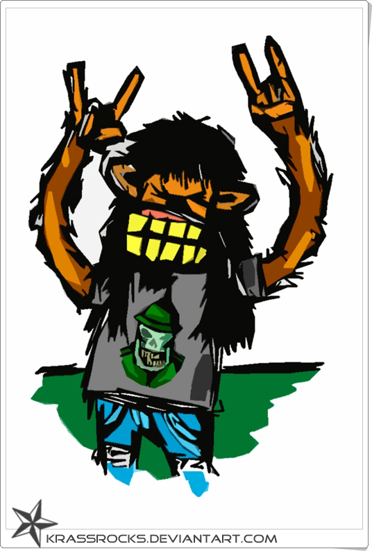 heavy metal monkey