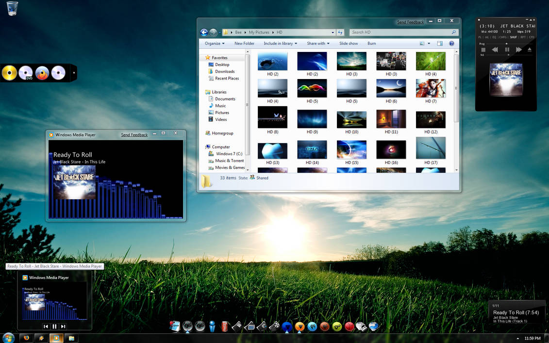 Desk 09 with New Windows 7 OS by Dr-Bee