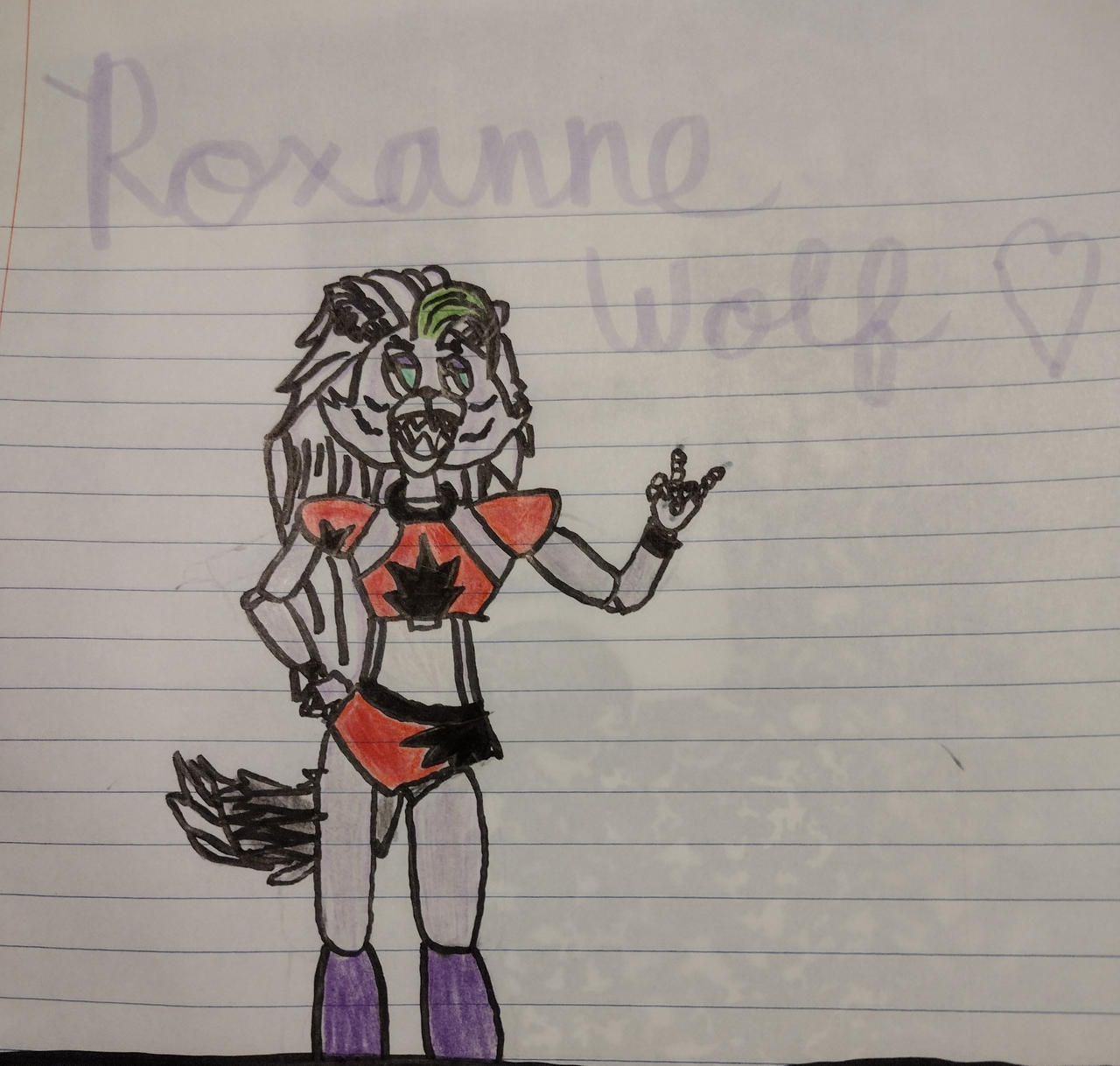 Roxanne Wolf sketch (Old) by FuntimeFreddy369 on DeviantArt