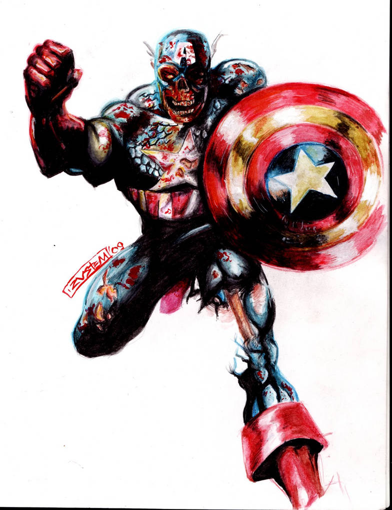 Captain America Marvel Zombie by RV5T3M on DeviantArt