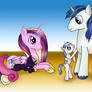 Cadance and Shining Armor with babies!
