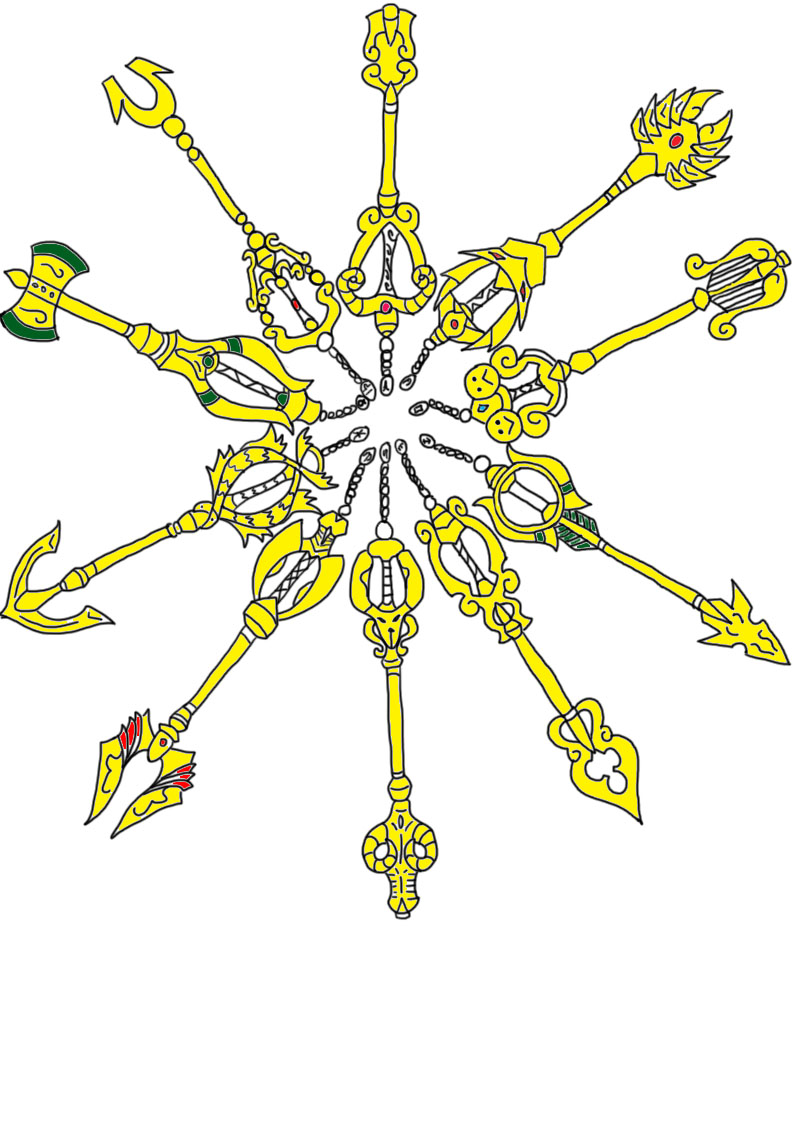 FT MS celetrail force 10 zodiac keyblades colour by redeyesblackdragon ...