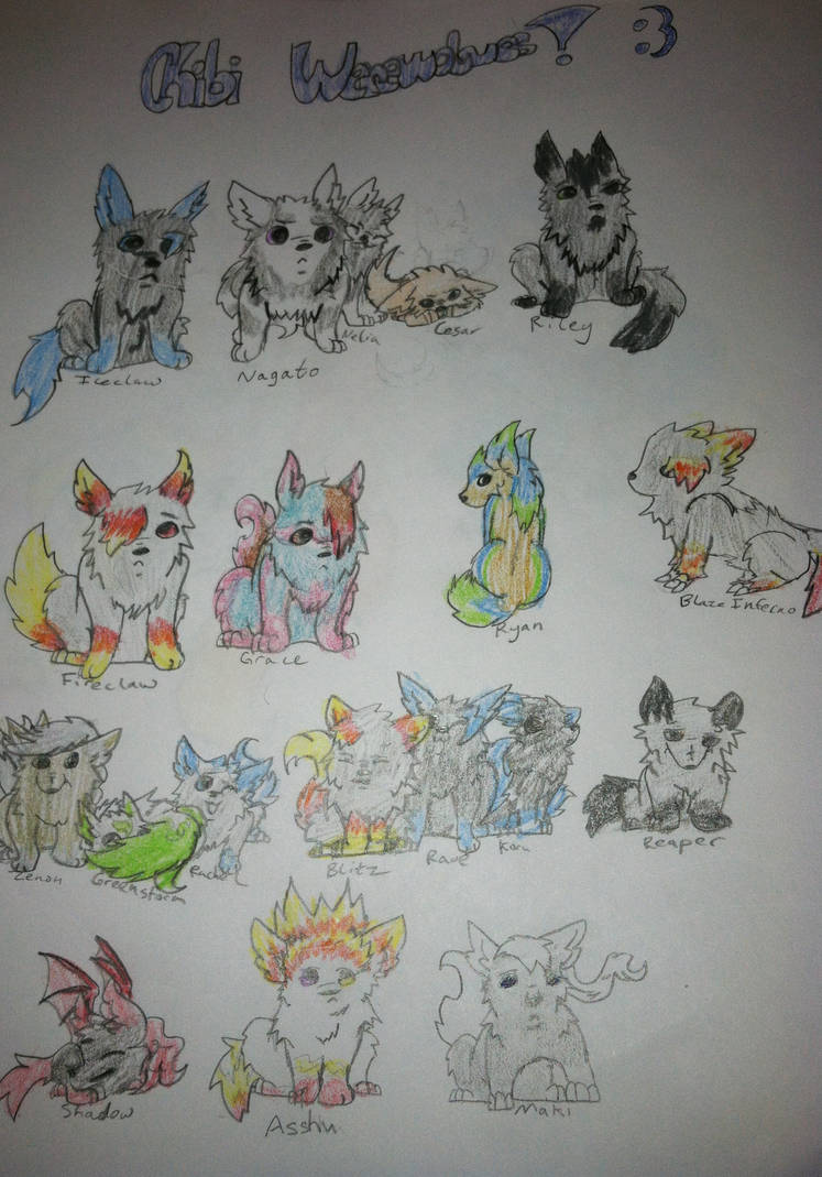 Chibi Werewolves :3 by FireclawIceclaw on DeviantArt