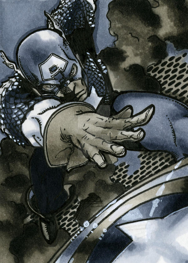 Captain America Sketch Card