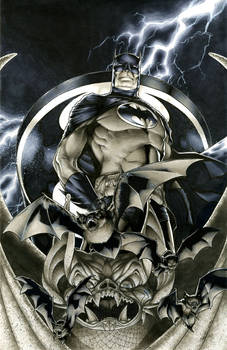 Batman on a Gargoyle